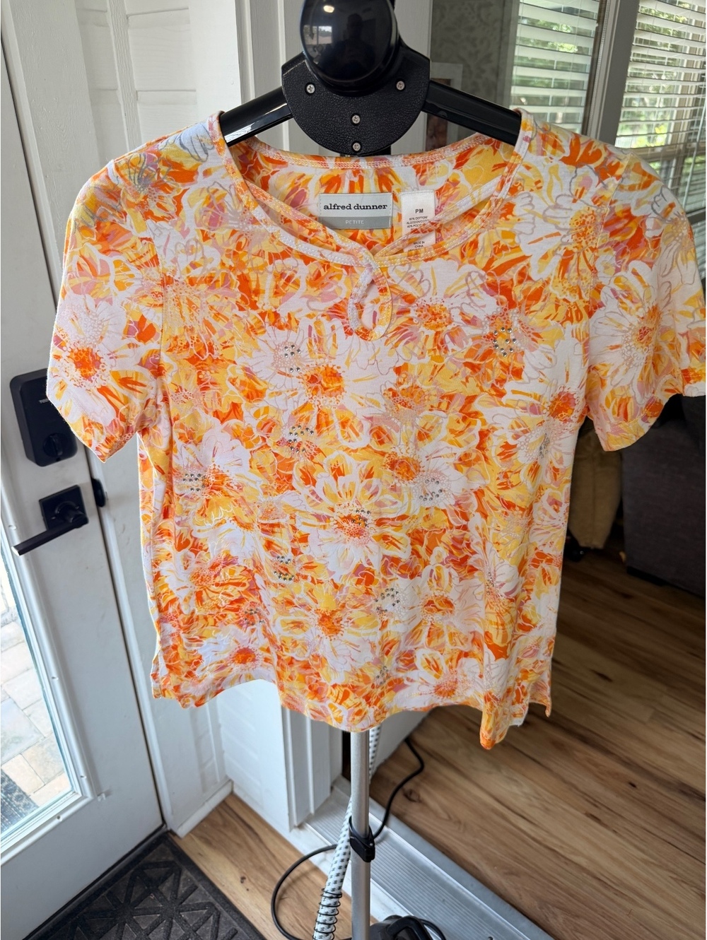 alfred dunner Women's Petite Medium Floral Print T-Shirt in